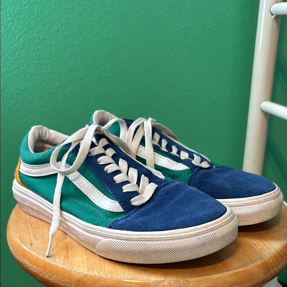Vans Blue and Green Sneakers